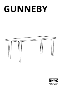 Priročnik IKEA GUNNEBY Jedilna miza
