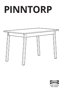 मैनुअल IKEA PINNTORP (125x75) डाईनिंग टेबल