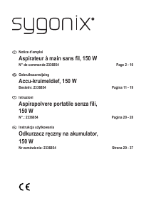 Mode d’emploi Sygonix 2336854 Aspirateur à main