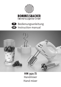 Manual Rommelsbacher HM 350/S Hand Mixer