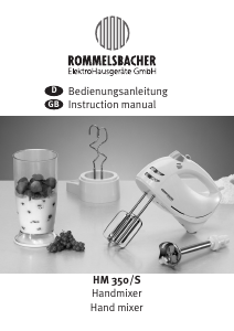 Handleiding Rommelsbacher HM 350/S Handmixer