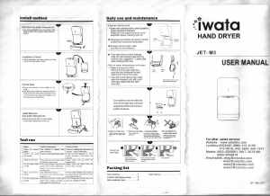 Handleiding Iwata JET-M3 Handendroger