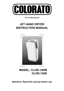 Manual Colorato CLHD-140S Hand Dryer