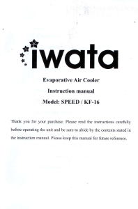 Handleiding Iwata KF-16 Ventilator