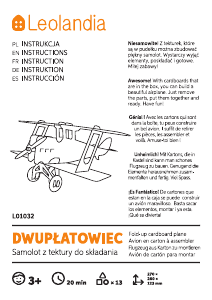 Manual de uso Leolandia L01032 Double Decker Plane Rompecabezas 3D
