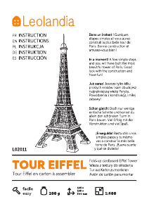 Mode d’emploi Leolandia L02011 Eiffel Tower Puzzle 3D