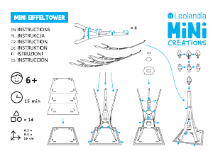 Manuale Leolandia M00011 Eiffel Tower Puzzle 3D