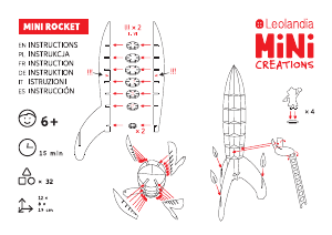 Mode d’emploi Leolandia M00031 Mini Rocket Puzzle 3D