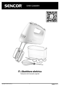 Manuale Sencor SHM 5206WH Sbattitore