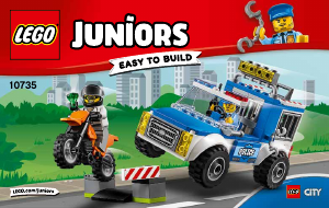Handleiding Lego set 10735 Juniors Politietruck achtervolging
