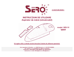 Manual Sero SRV 01 Vento Aspirator de mână
