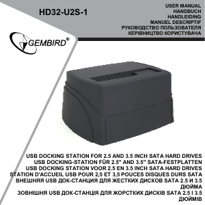 Mode d’emploi Gembird HD32-U2S-1 Station d'accueil disque dur