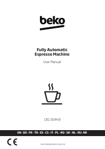 Kullanım kılavuzu BEKO CEG 3194 B Espresso makinesi