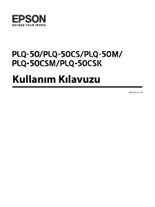 Kullanım kılavuzu Epson PLQ-50CSK Yazıcı