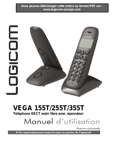 Mode d’emploi Logicom Vega 355T Téléphone sans fil
