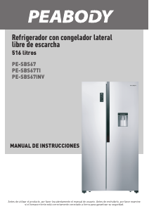 Manual de uso Peabody PE-SBS67INV Frigorífico combinado