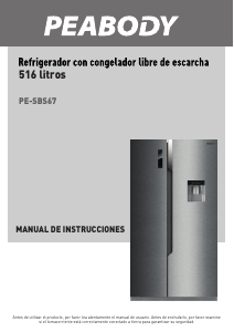 Manual de uso Peabody PE-SBS67 Frigorífico combinado