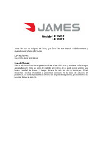 Manual de uso James LR 1006 E Lavadora