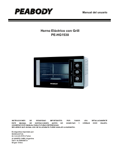 Manual de uso Peabody PE-HG1530 Horno