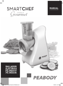 Manual de uso Peabody PE-MS20V Cortador en espiral