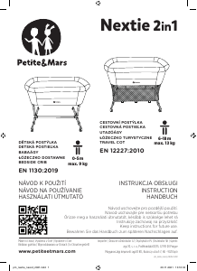 Használati útmutató Petite&Mars Nextie 2in1 Gyermekágy