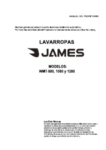 Manual de uso James WMT 1280 Lavadora