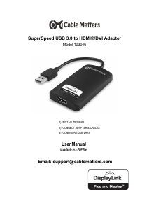 Handleiding Cable Matters 103046 SuperSpeed HDMI adapter