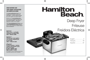 Handleiding Hamilton Beach 35035 Friteuse