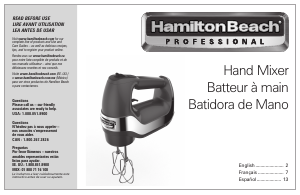 Manual Hamilton Beach 62652 Hand Mixer