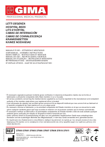 Mode d’emploi Gima 27606 Lit d’hôpital