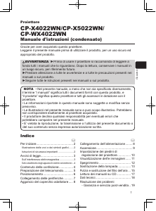 Manuale Hitachi CP-X5022WN Proiettore