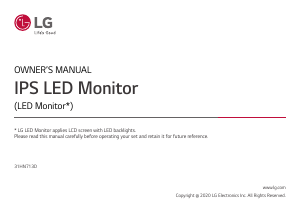 Manual LG 31HN713D-B LED Monitor