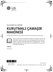 Kullanım kılavuzu LG F0L2CRV2T Çamaşır kurutma makinesi