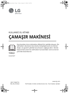 Kullanım kılavuzu LG F4V3VYW3WE Çamaşır makinesi