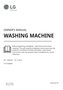 Manual LG F2T1TNM0W Washing Machine