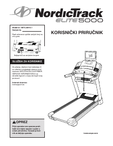 Priručnik NordicTrack Elite 5000 Traka za trčanje