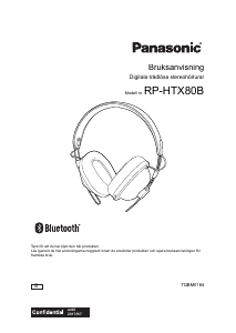 Bruksanvisning Panasonic RP-HTX80B Hörlurar