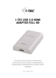 Manual de uso i-Tec USB3HDMI Adaptador HDMI