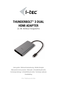 Mode d’emploi i-Tec TB3DUAL4KHDMI Adaptateur HDMI