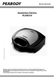 Manual de uso Peabody PE-SW3318 Grill de contacto