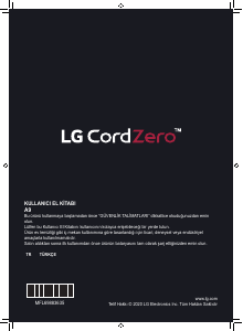 Kullanım kılavuzu LG A9PETNBED CordZero Elektrikli süpürge