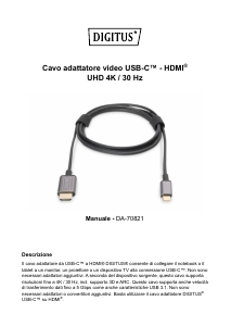 Manuale Digitus DA-70821 Adattatore HDMI