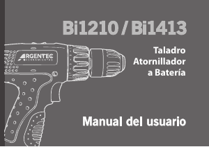 Manual de uso Argentec Bi1210 Atornillador taladrador