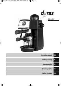 Manuál Dyras CPM-1200 Kávovar na espreso