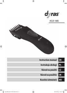 Návod Dyras HCLR-1400 Strojček na vlasy