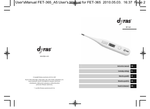 Manual Dyras FET-365 Thermometer