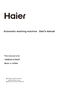 Handleiding Haier HWM200-678NZP Wasmachine