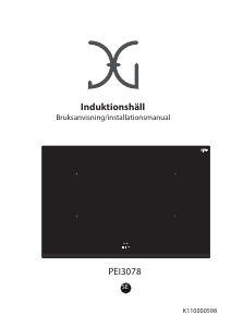 Bruksanvisning JG Nordic PEI 3078 Häll