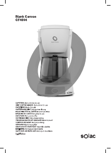 Manual Solac CF4034 Blank Canvas Coffee Machine
