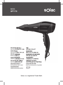Manual Solac SP7170 Secador de cabelo
